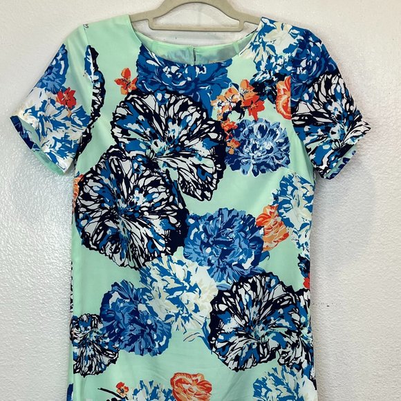 J. Crew Floral Gallery Shift Dress in Mint Green Size 0 - Picture 3 of 7